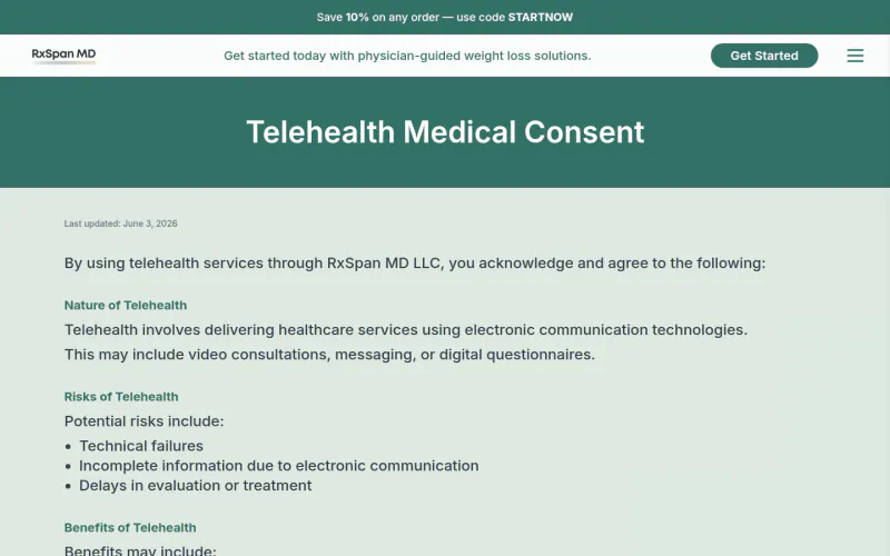 RxSpan MD website screenshot