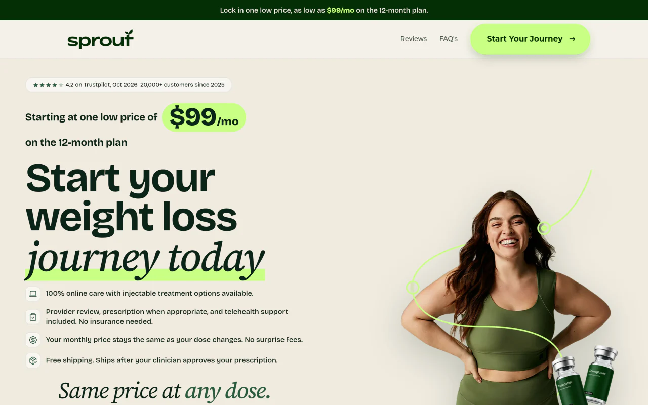 Sprout Health homepage