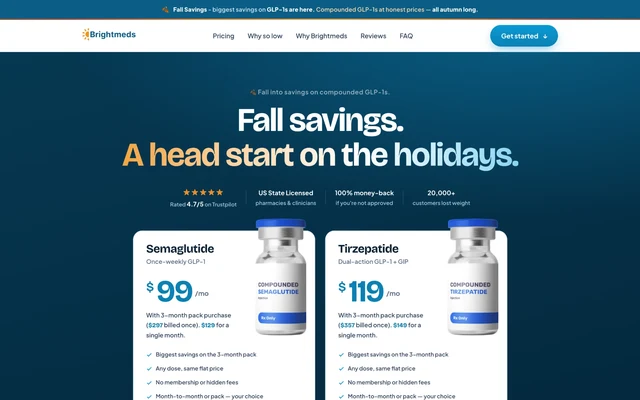 Brightmeds homepage
